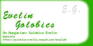 evelin golobics business card